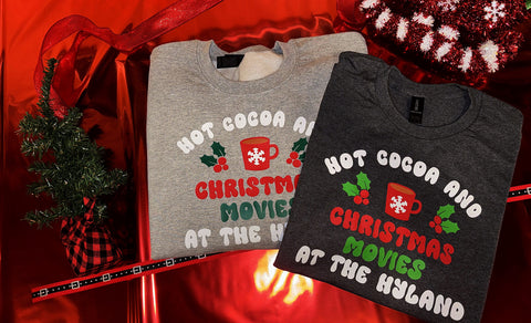 Hot Cocoa & Christmas Movies at the Hyland T-shirt